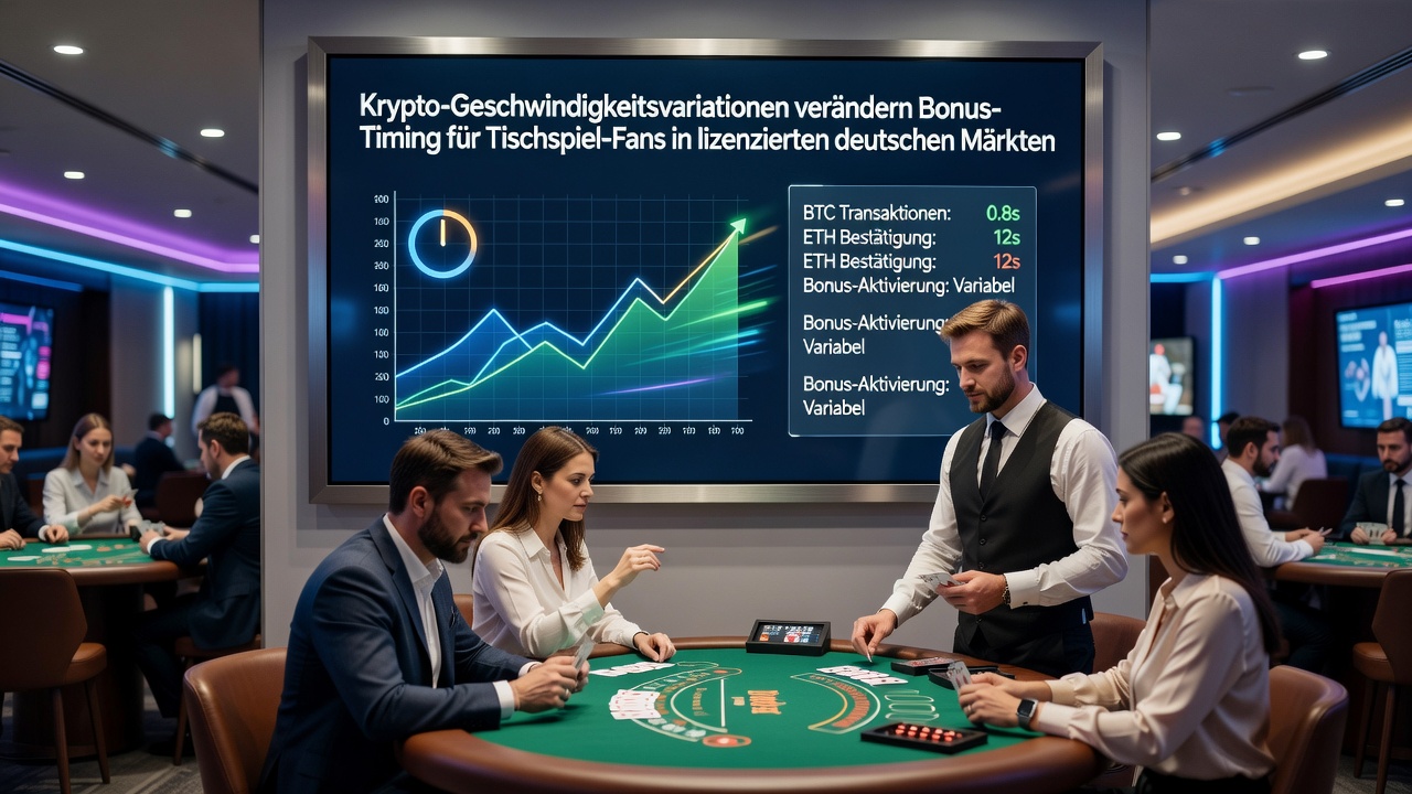 Illustration der Bonus-Timing-Anpassungen durch Krypto-Geschwindigkeitsunterschiede bei deutschen Online-Tischspielen