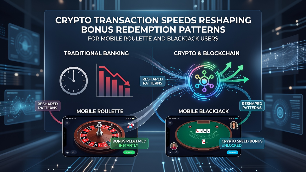 Darstellung mobiler Blackjack- und Roulette-Schnittstellen mit Krypto-Bonus-Integration